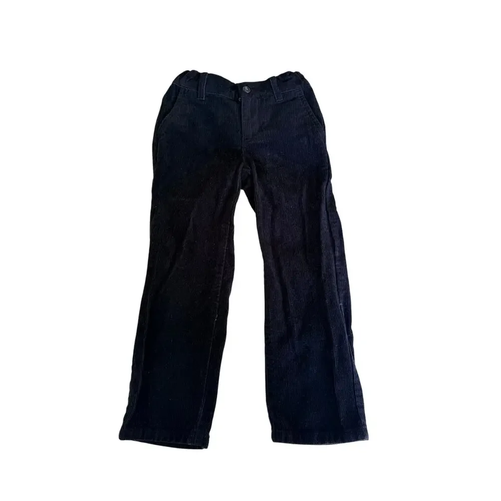 Janie and Jack Boy's Black Corduroy Pants - Size 4